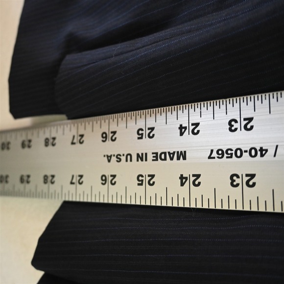 Neiman Marcus 46R Blue Striped 100% Wool‎ Sable Blazer Suit Jacket Sport Coat - Picture 9 of 12